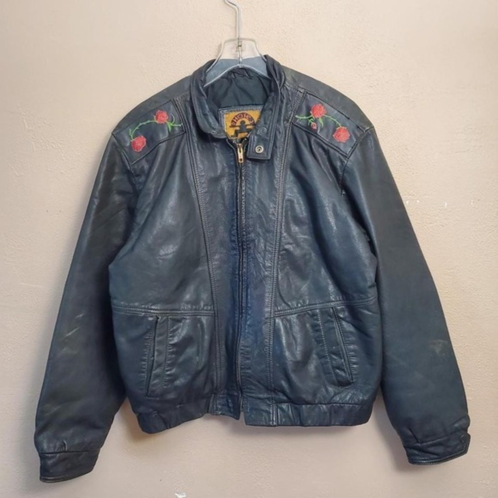 Black leather jacket